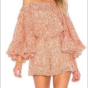 C/MEO COLLECTIVE off the shoulder romper